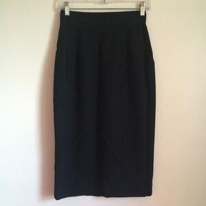 Vintage Evan Piccone 100% Merino Wool Fully Lined Pleated Skirt Made in America